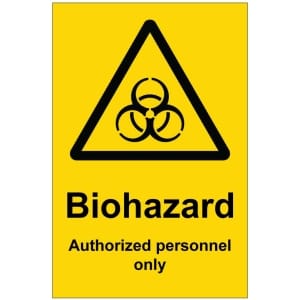Biohazard Authorized personnel only kyltti