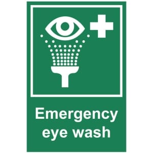 Emergency eye wash kyltti