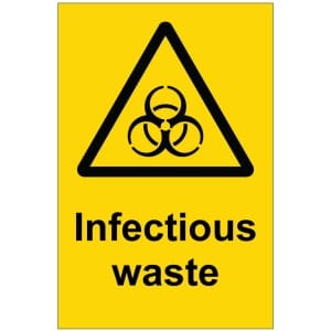 Infectious waste kyltti