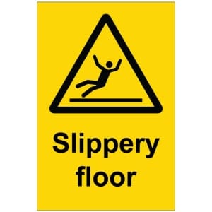 Slippery floor kyltti