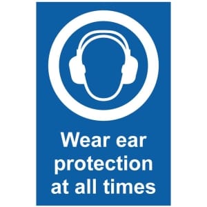 Wear ear protection (b) kyltti