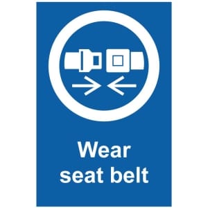 Wear seat belt (b) kyltti