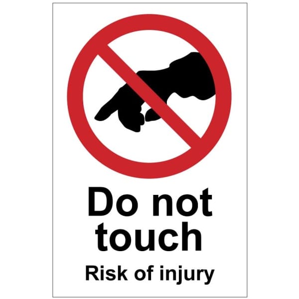 Do not touch Risk of injury (b)-0