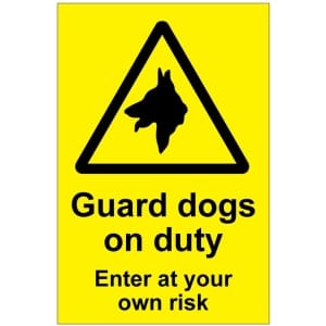 Guard dogs on duty kyltti