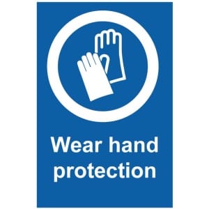 Wear hand protection (b)-0