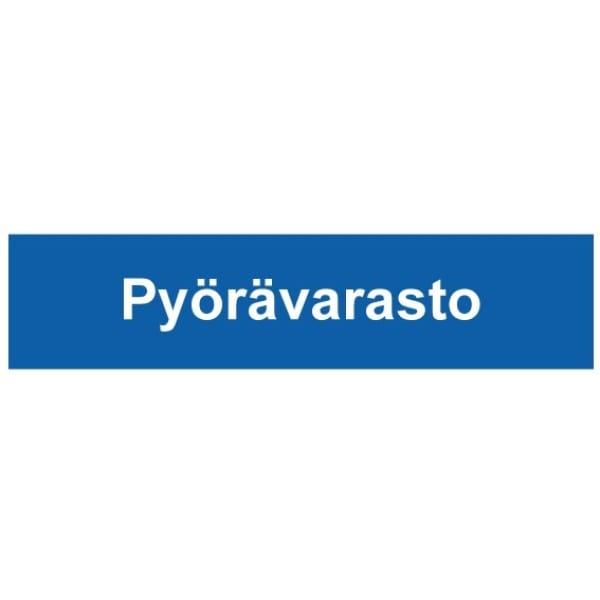 Pyörävarasto kyltti
