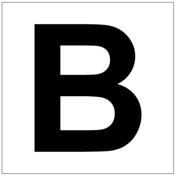 B kirjain kyltti