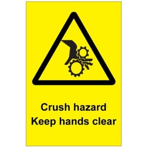 Crush hazad Keep hands clear (b)-0