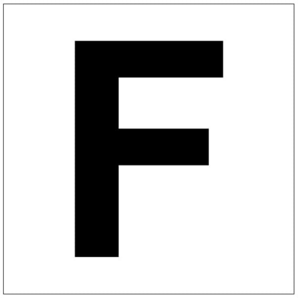 F kirjain kyltti