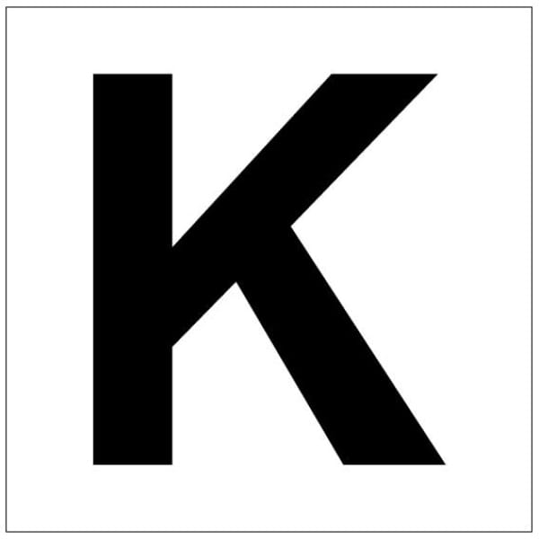 K kirjain kyltti