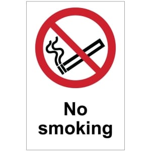 No smoking (b) kyltti