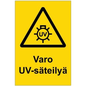 Varo UV-säteilyä magneettinen varoitusmerkki