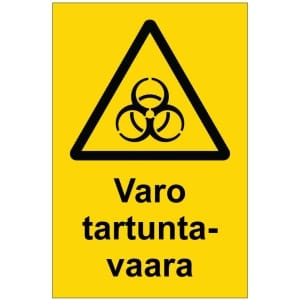 Varo tartuntavaara magneettinen varoitusmerkki