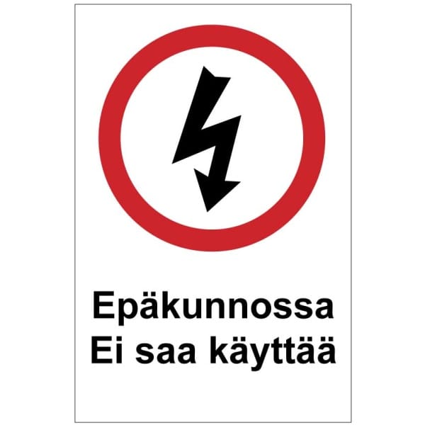 Epäkunnossa Ei saa käyttää MAG-0
