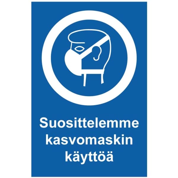 Käytettävä kasvomaskia