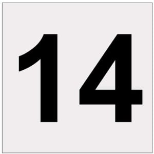 Heijastava numero 14-0