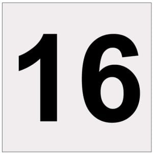 Heijastava numero 16-0