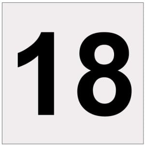 Heijastava numero 18-0