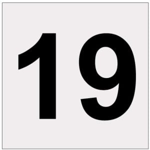 Heijastava numero 19-0