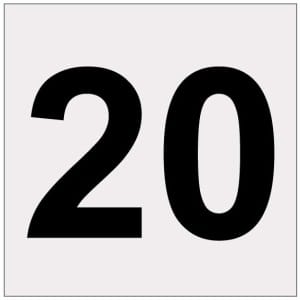 Heijastava numero 20-0