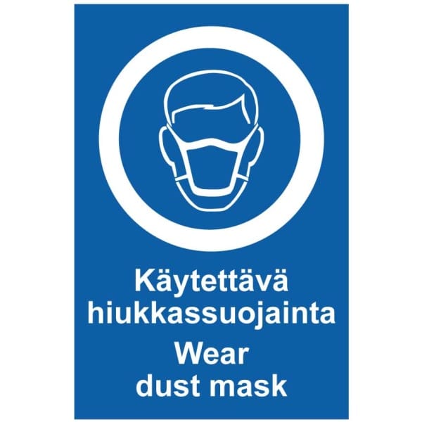 Käytettävä hiukkassuojainta Wear dust mask -0