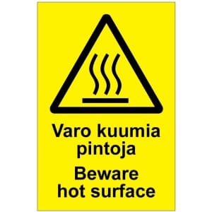Varo kuumia pintoja Beware hot surface-0