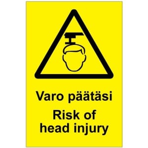 Varo päätäsi Risk of head injury-0