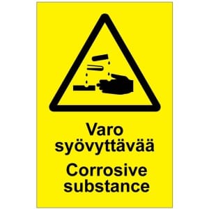 Varo syövyttävää Corrosive substance-0