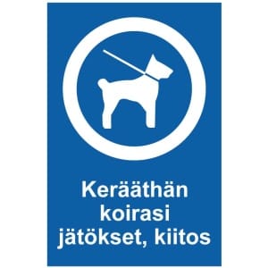 Siivoathan koirasi jätökset