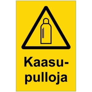 Kaasupulloja kyltti