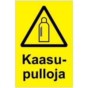 Kaasupulloja kyltti