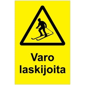 Varo laskijoita kyltti