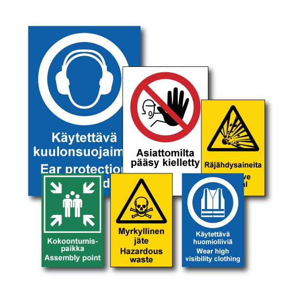 Kaksikieliset kyltit ja opasteet