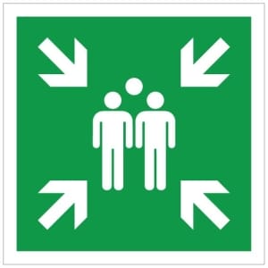 Kokoontumispaikka jälkivalaiseva opaste