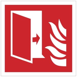 Palo-ovi jälkivalaiseva opaste