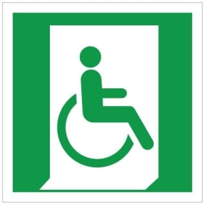 Poistumisreitti INVA oikea jälkivalaiseva poistumistieopaste