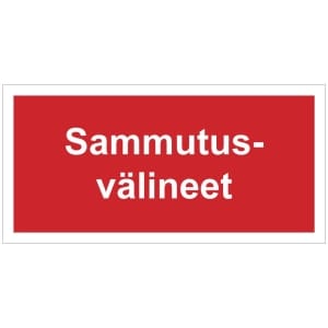 Sammutusvälineet jälkivalaiseva opaste