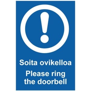 Soita ovikeloa Ring the doorbell opaste