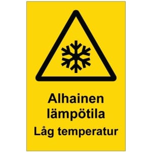 Alhainen lämpötila Låg temperatur opaste