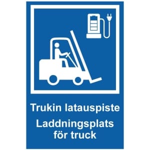 Trukin latauspiste Laddningsplats för truck opaste
